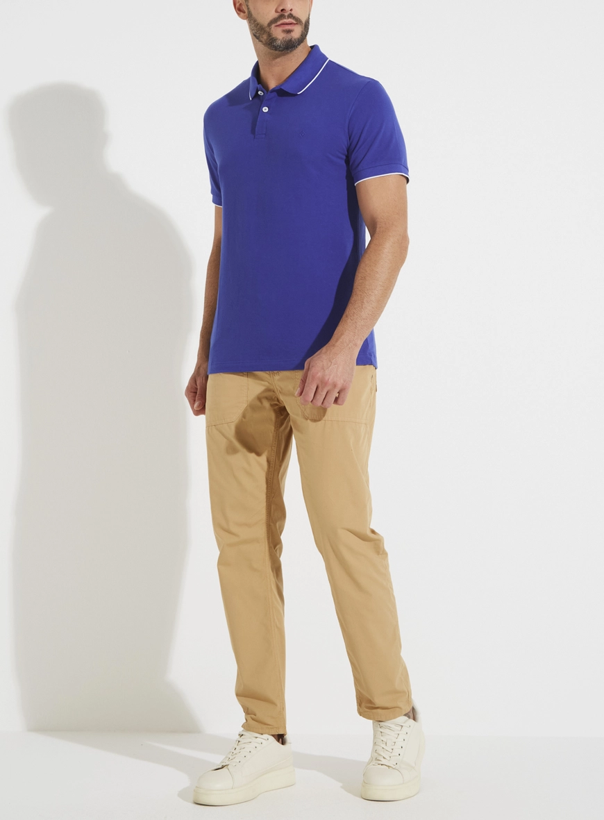 Polo Masculina Slim Fit Azul 1