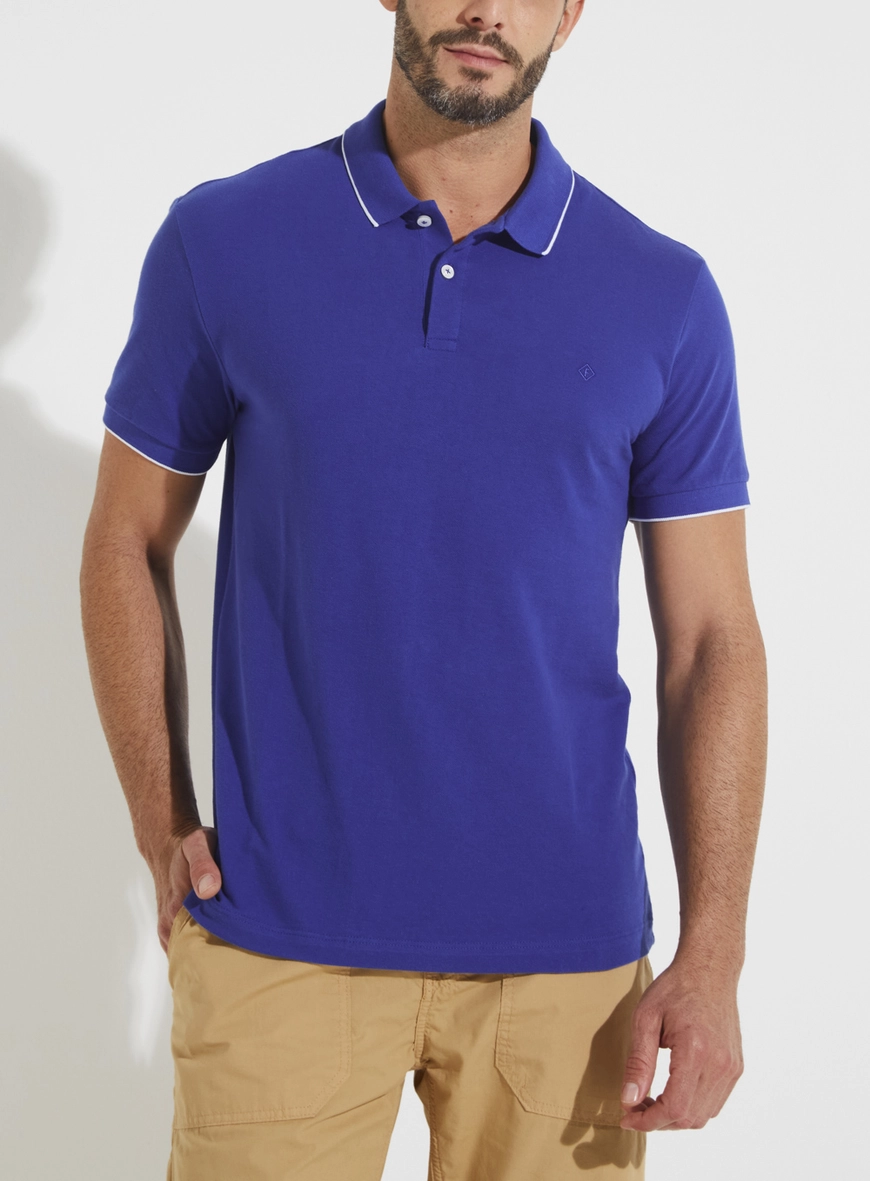 Polo Masculina Slim Fit Azul 2