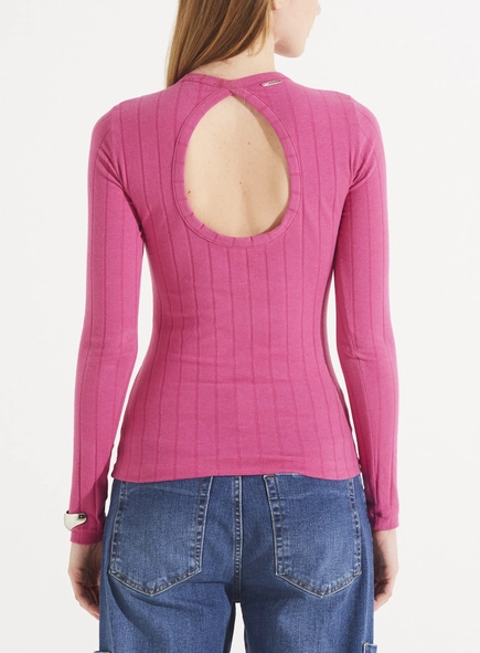 Blusa Feminina Canelada Detalhe Costas