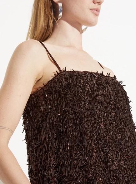 Blusa Solta Com Aplicação E Decote Quadrado