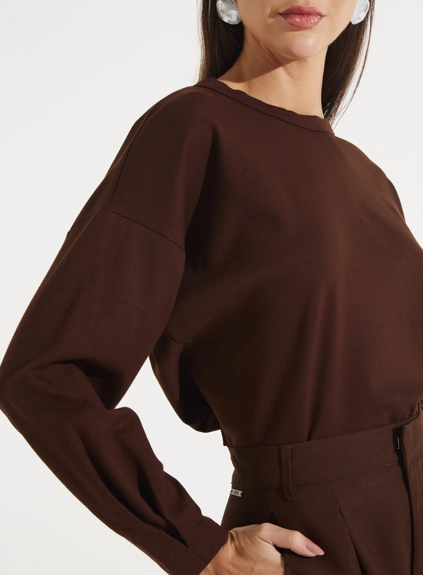 Blusão Terracota Confortável Marrom 3