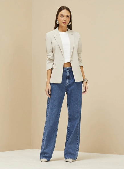 Calça Feminina Jeans Wide Leg - Bella