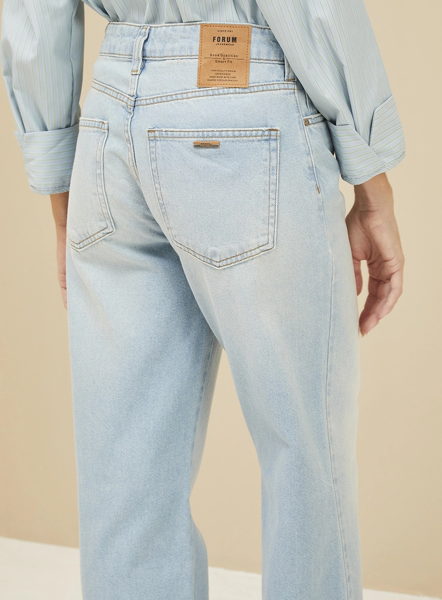 Calça Feminina Jeans Wide Leg - Raquel Índigo 3