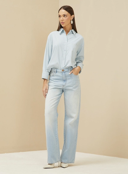 Calça Feminina Jeans Wide Leg - Raquel