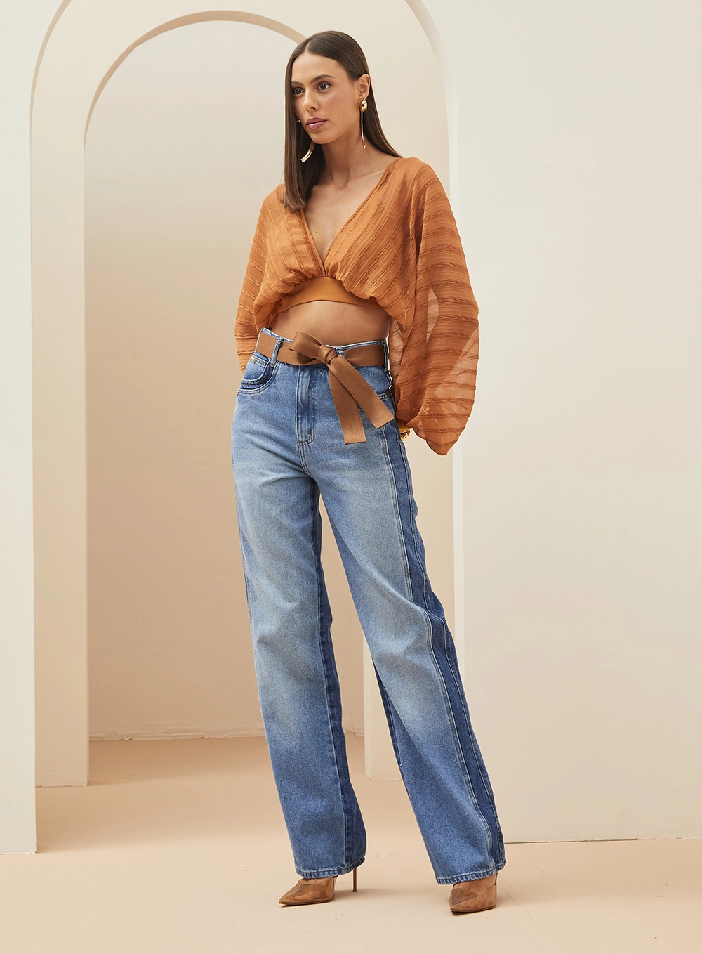 Calça Feminina Jeans Reta -  Bella Índigo 1