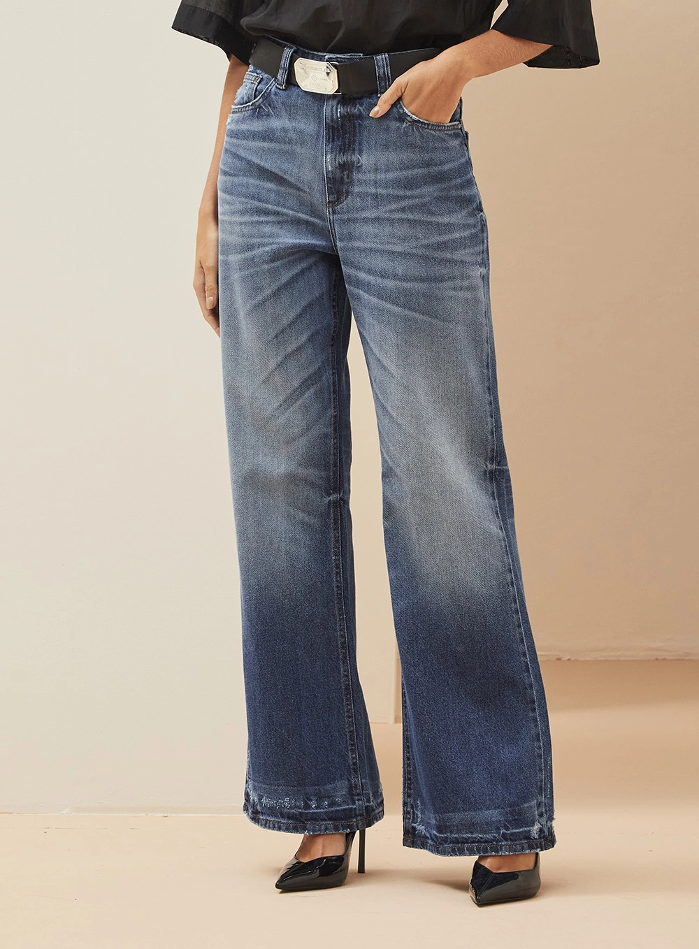 Calça Feminina Jeans Com Cinto - New Índigo 2
