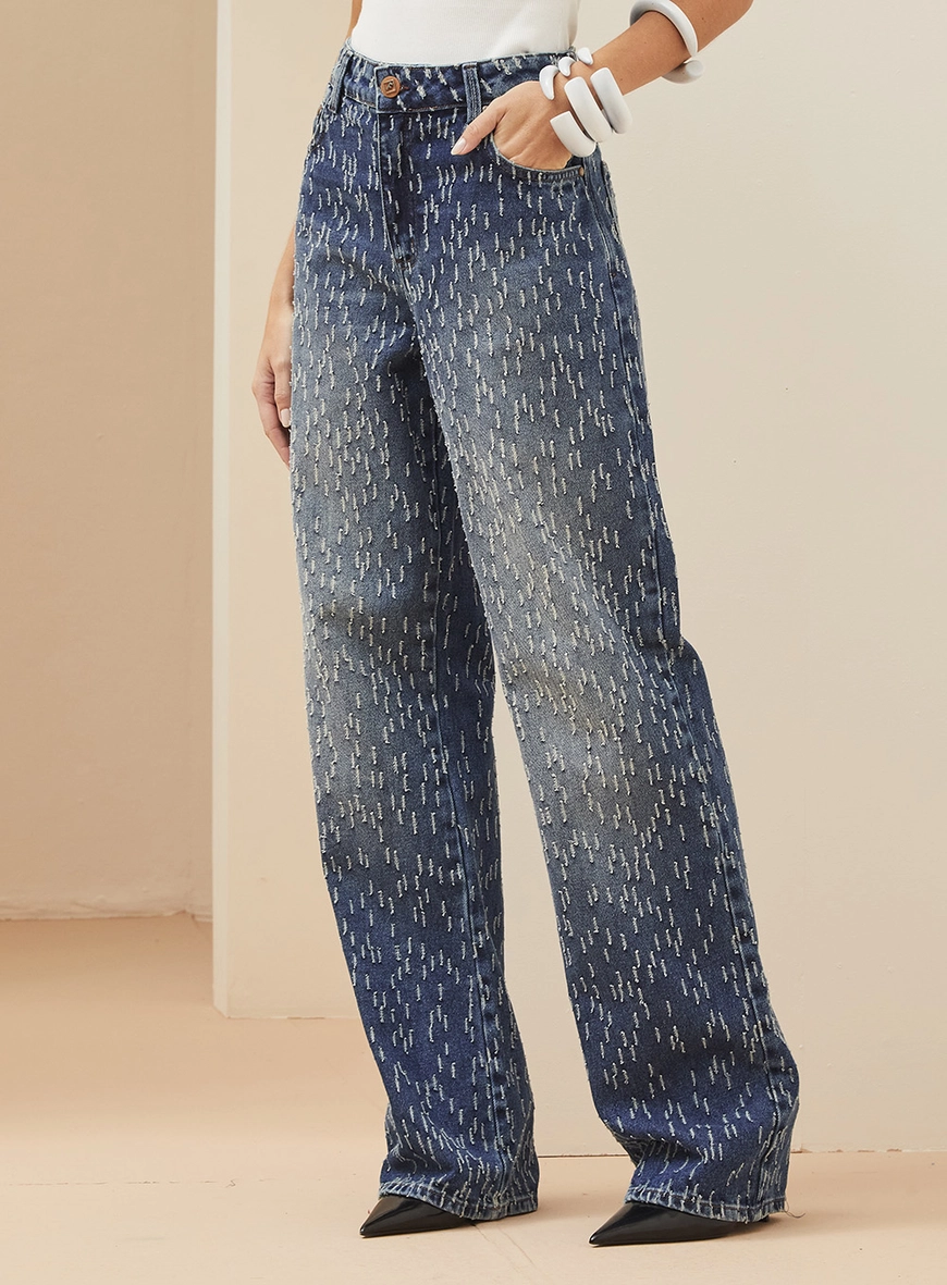 Calça Jeans Feminina Wide Leg - Raquel Índigo 2