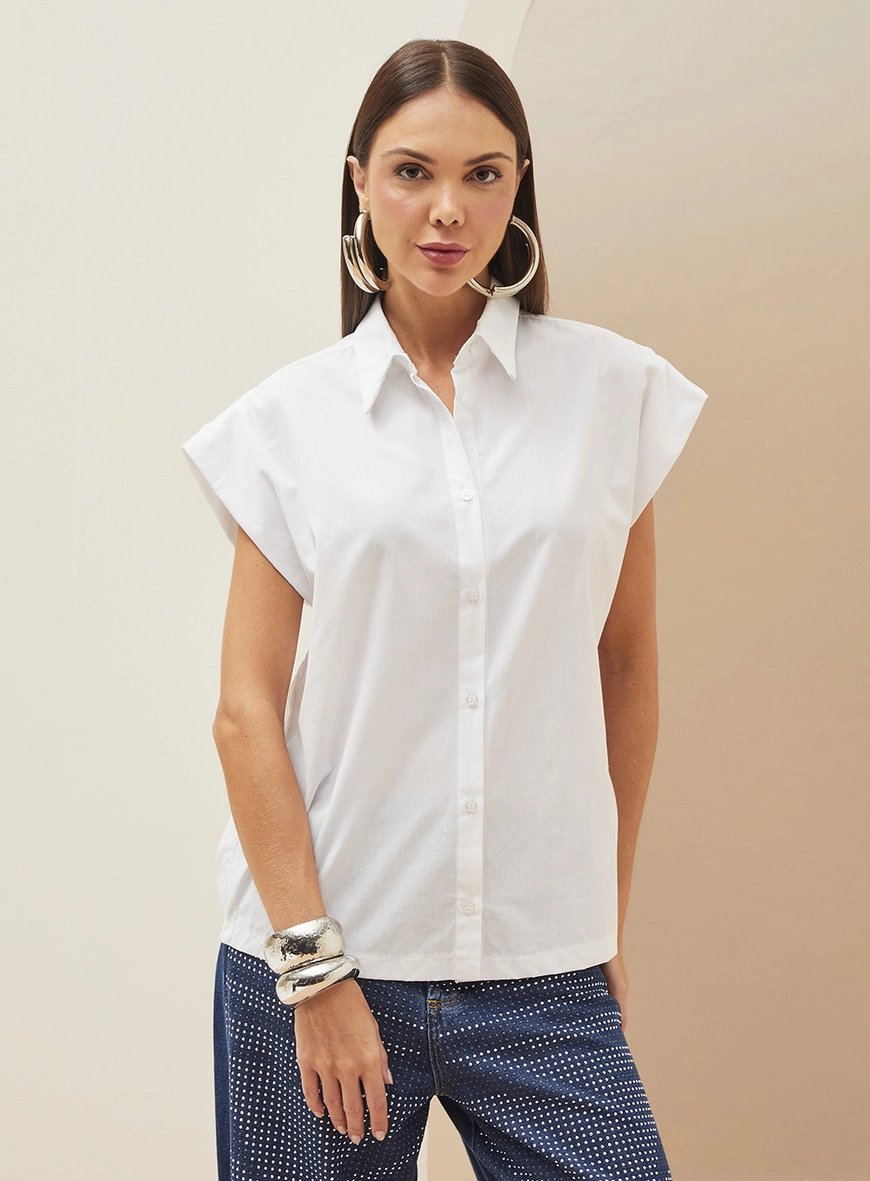 Camisa Feminina Reta Muscle Branco 5