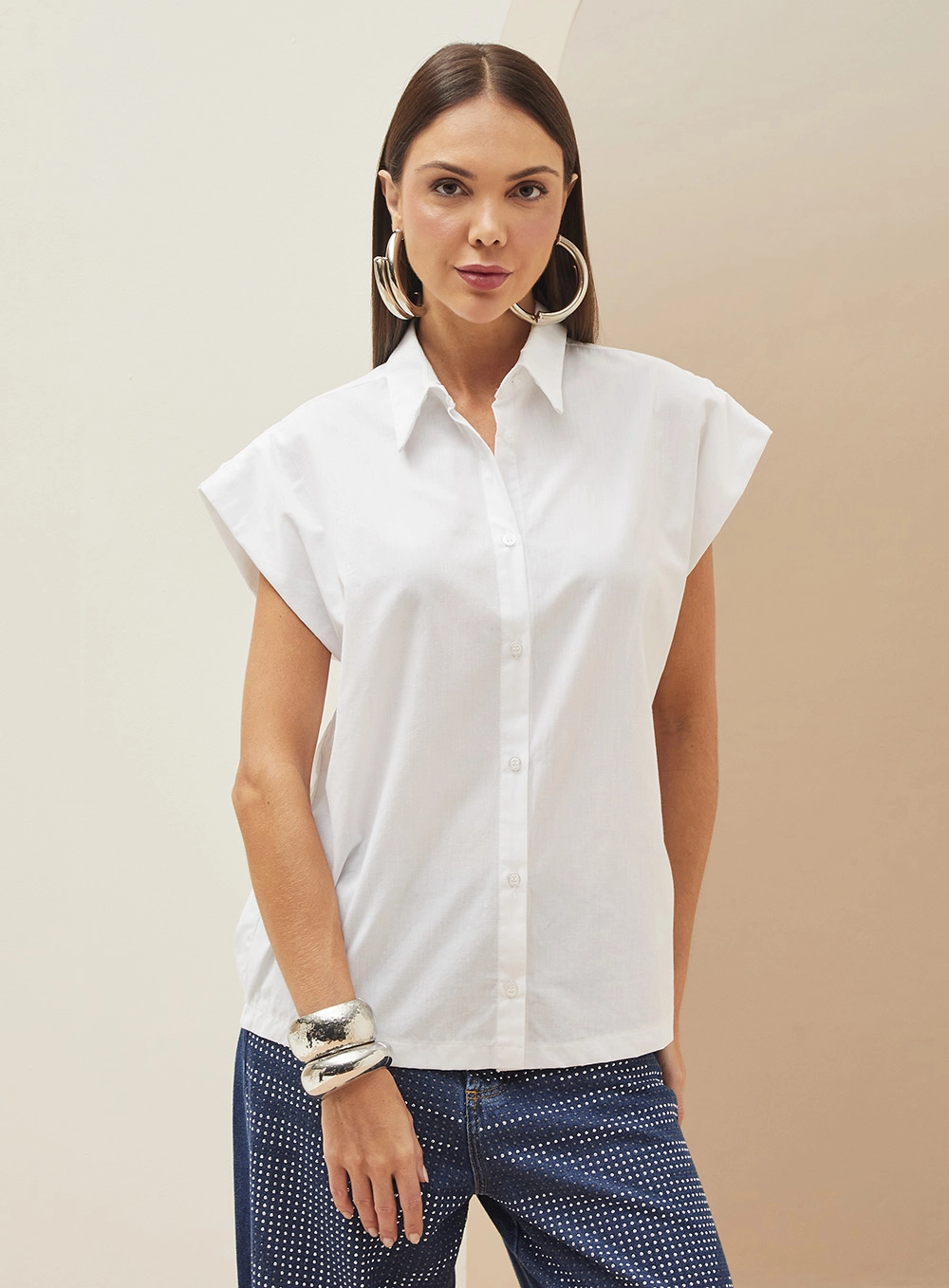 Camisa Feminina Reta Muscle Branco 6