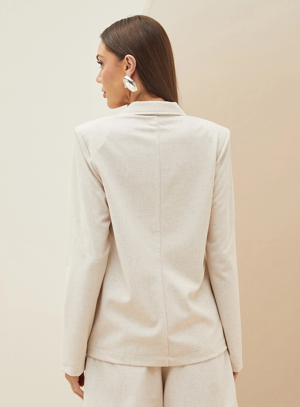 Blazer Alfaiataria Over Bege 5