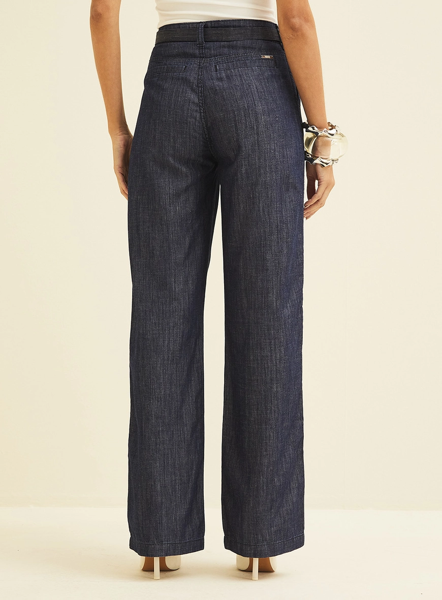 Calça Jeans Bella Com Cinto Índigo 4