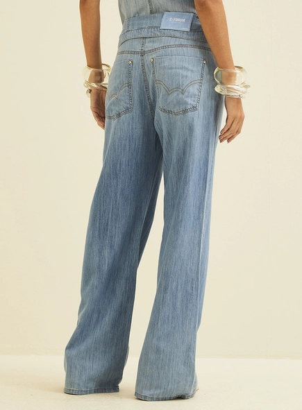 Calça Jeans New Cós Com Dobra