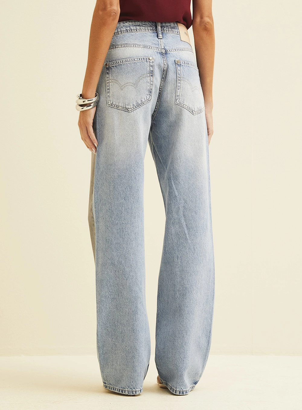 Calça Jeans Feminina Raquel Wide Leg Índigo 4