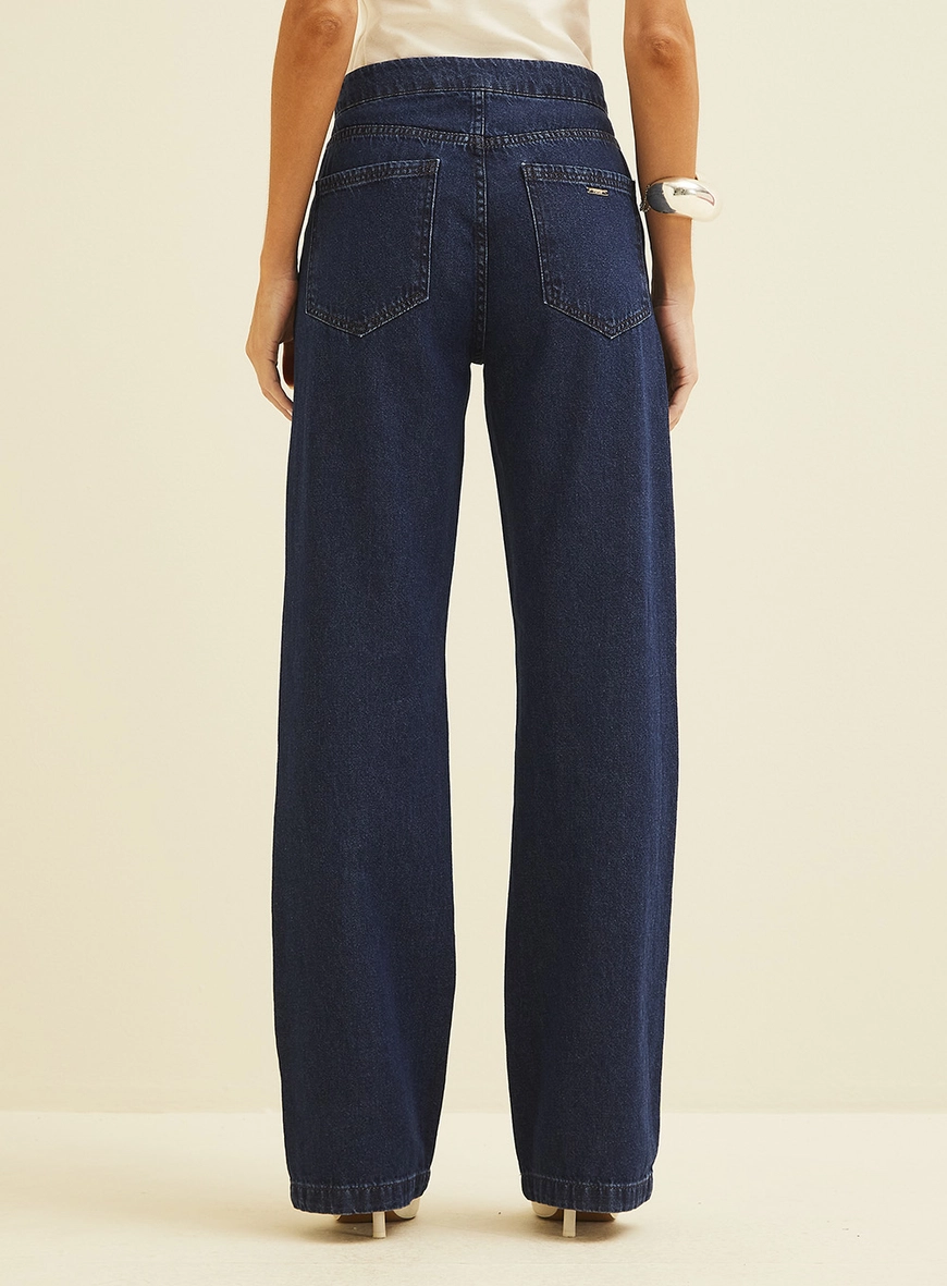Calça Jeans Feminina Reta Índigo 4