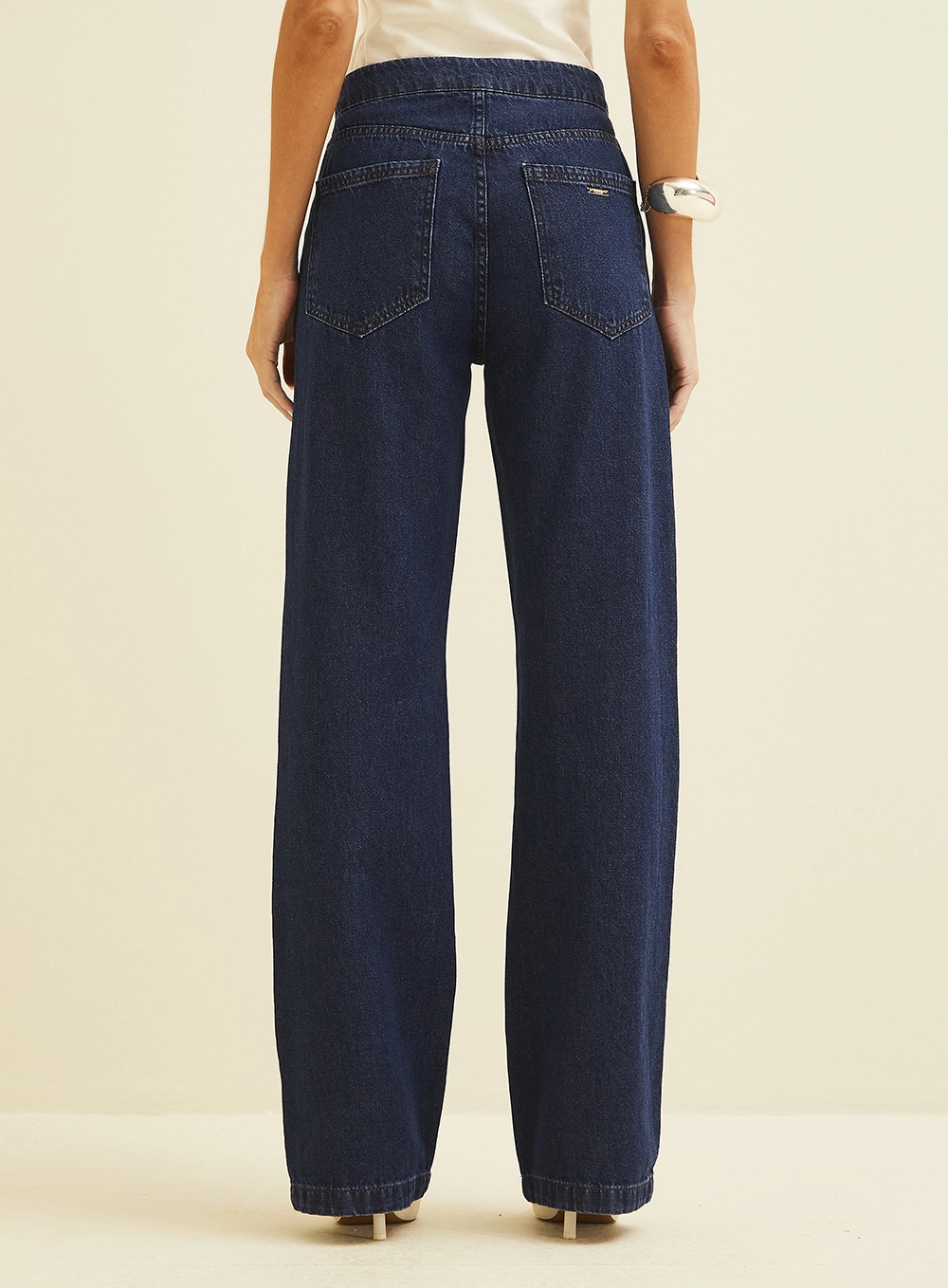 Calça Jeans Feminina Reta Índigo 4