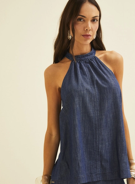 Blusa Jeans Alongada