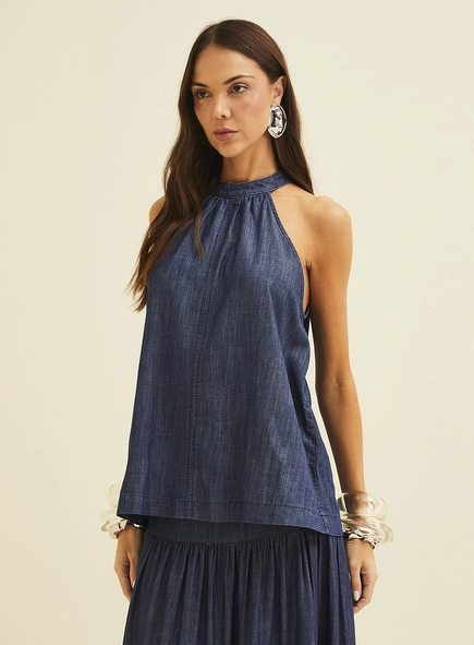 Blusa Jeans Alongada