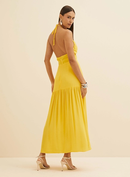 Vestido Amplo Com Transpasse