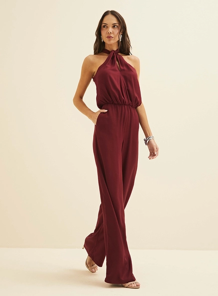 Macacão Amplo Com Transpasse E Amarração