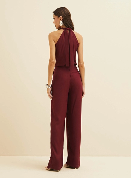 Macacão Amplo Com Transpasse E Amarração