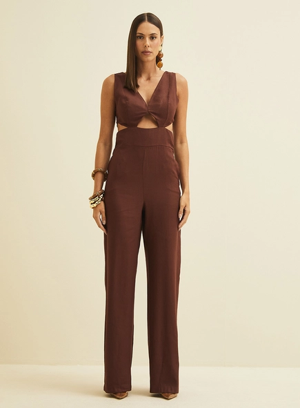 Macacão Alfaiataria Estruturado Com Recortes