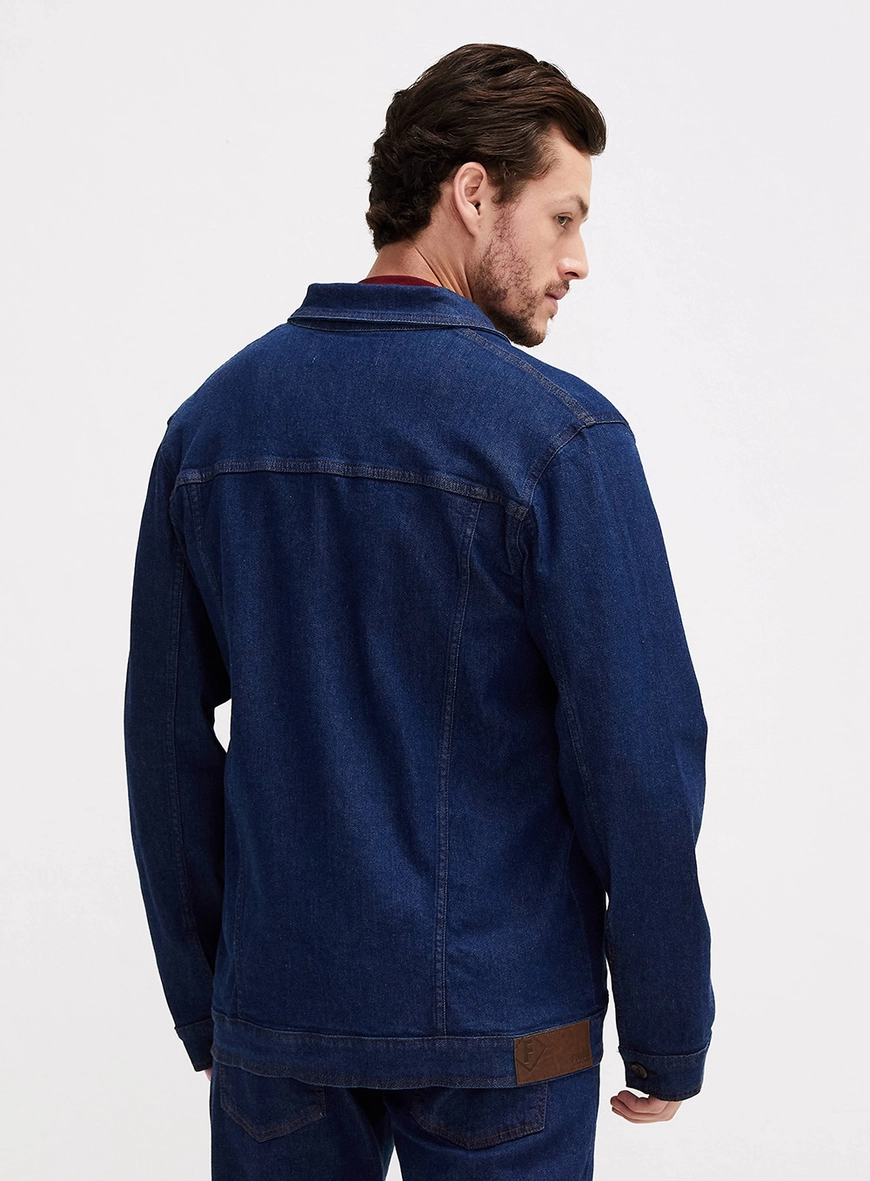 Jaqueta Jeans Masculina Slim Fit Índigo 3