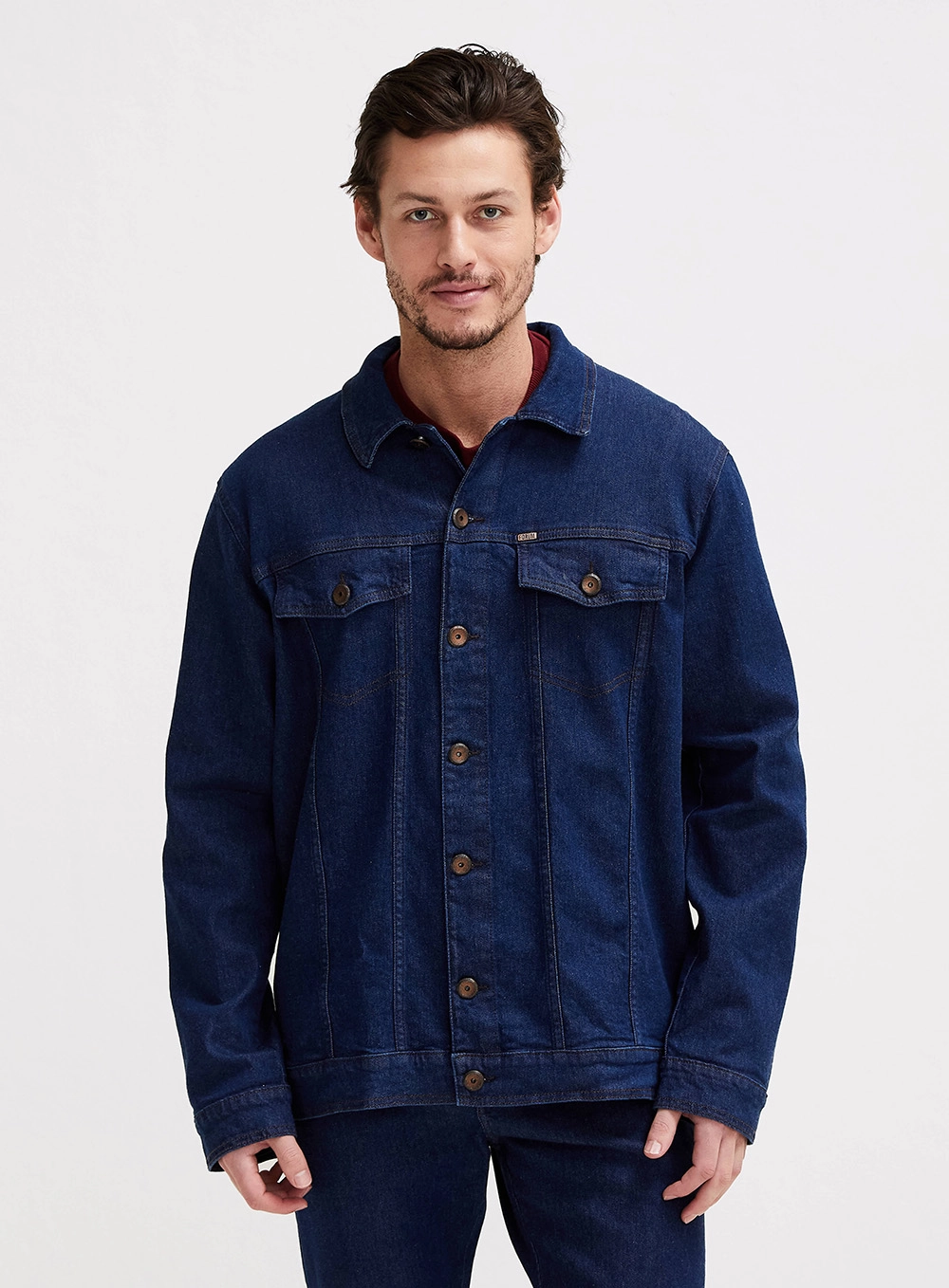 Jaqueta Jeans Masculina Slim Fit Índigo 1