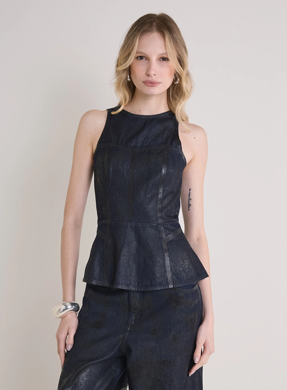 Blusa Jeans Estruturado Índigo 1