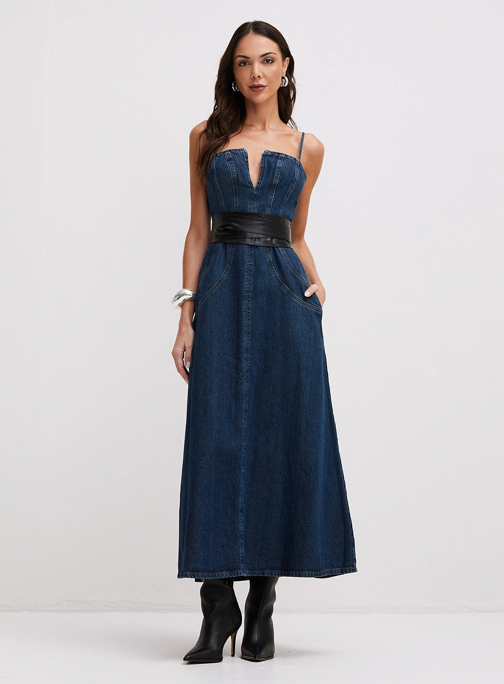 Vestido Jeans Longo Índigo 1