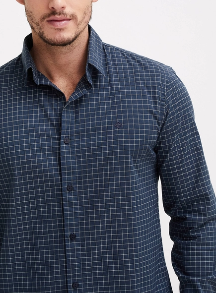 Camisa Masculina Slim Fit Xadrez