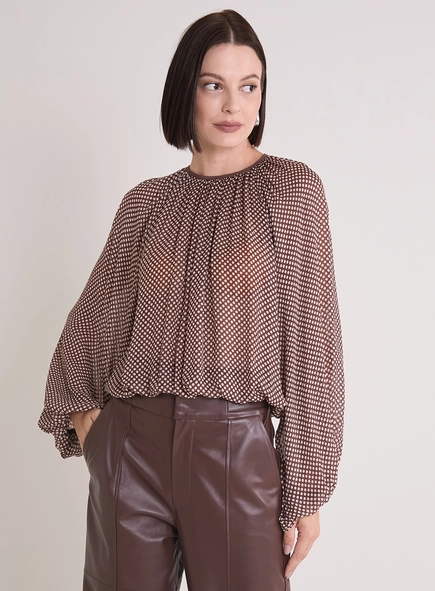 Blusa De Manga Longa Estampada