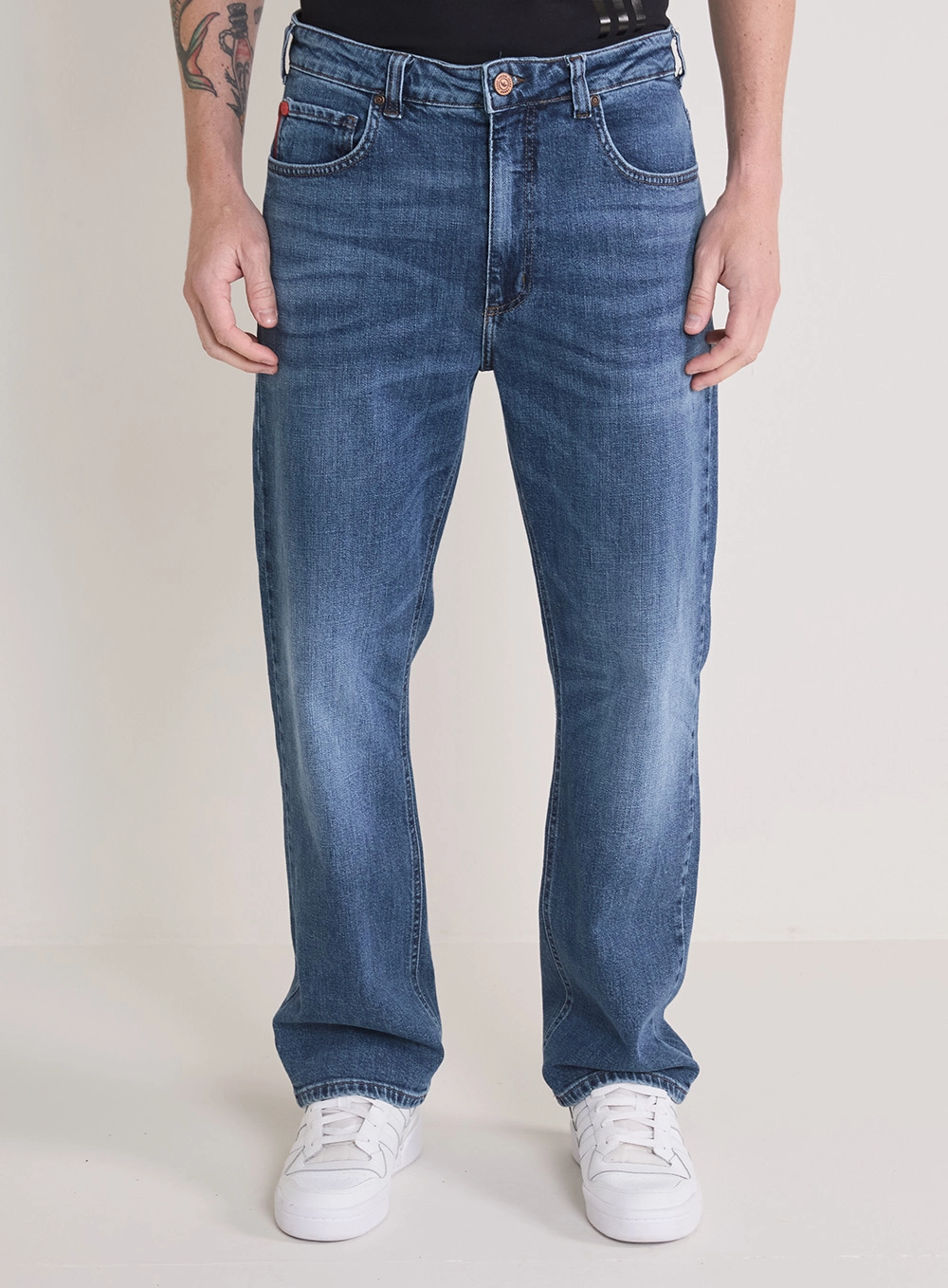 Calça Jeans Reta Unissex - Forum | Adidas Indigo Masc 4