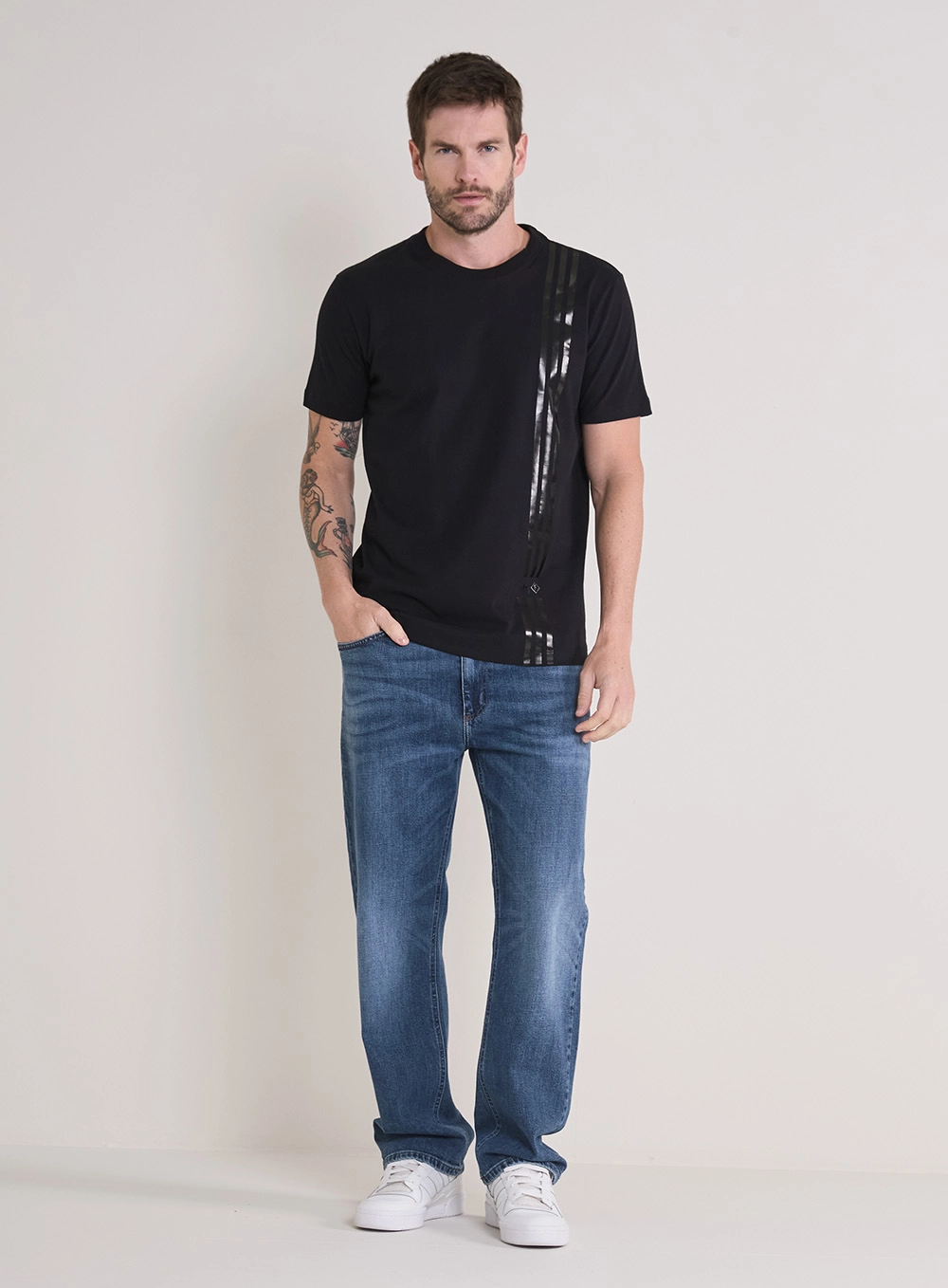 Camiseta Masculina New Slim - Forum | Adidas Preto 1