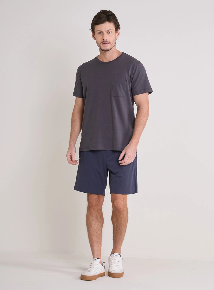 Camiseta Masculina New Slim CINZA 1