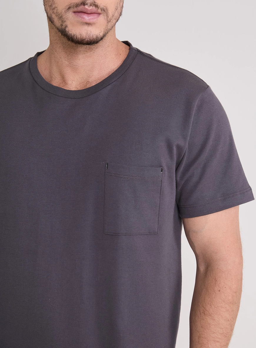Camiseta Masculina New Slim CINZA 3