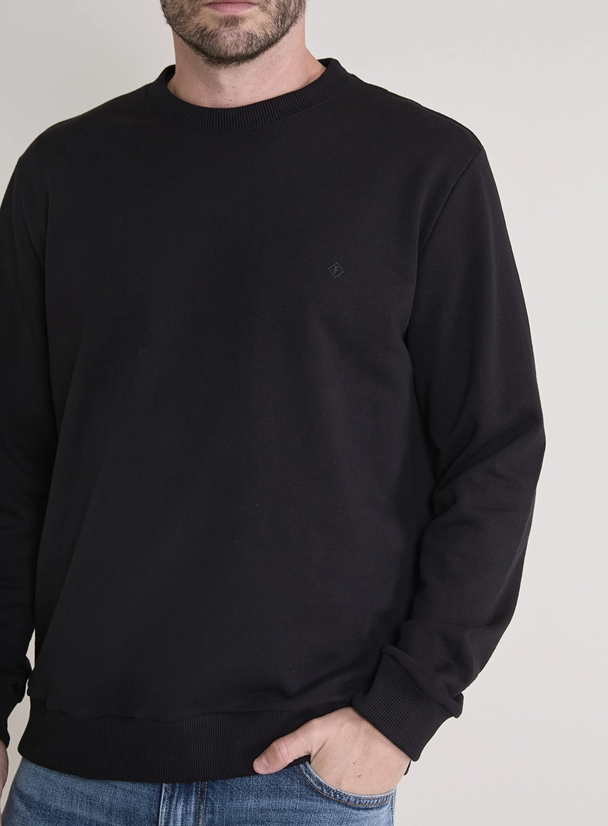 Blusão Moletom Masculino New Comfort Básico Preto 4