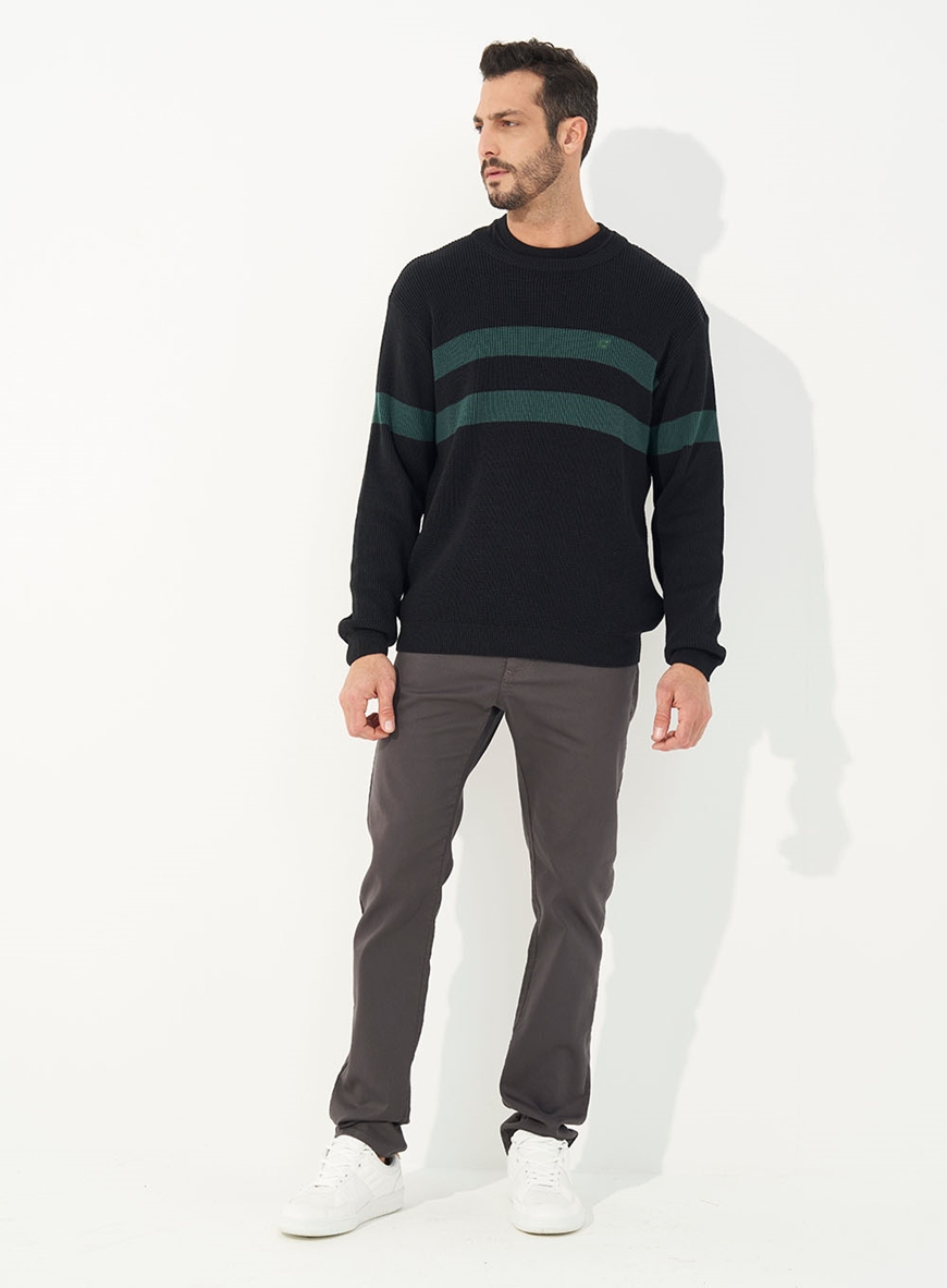 Suéter Tricô Listrado Colcci