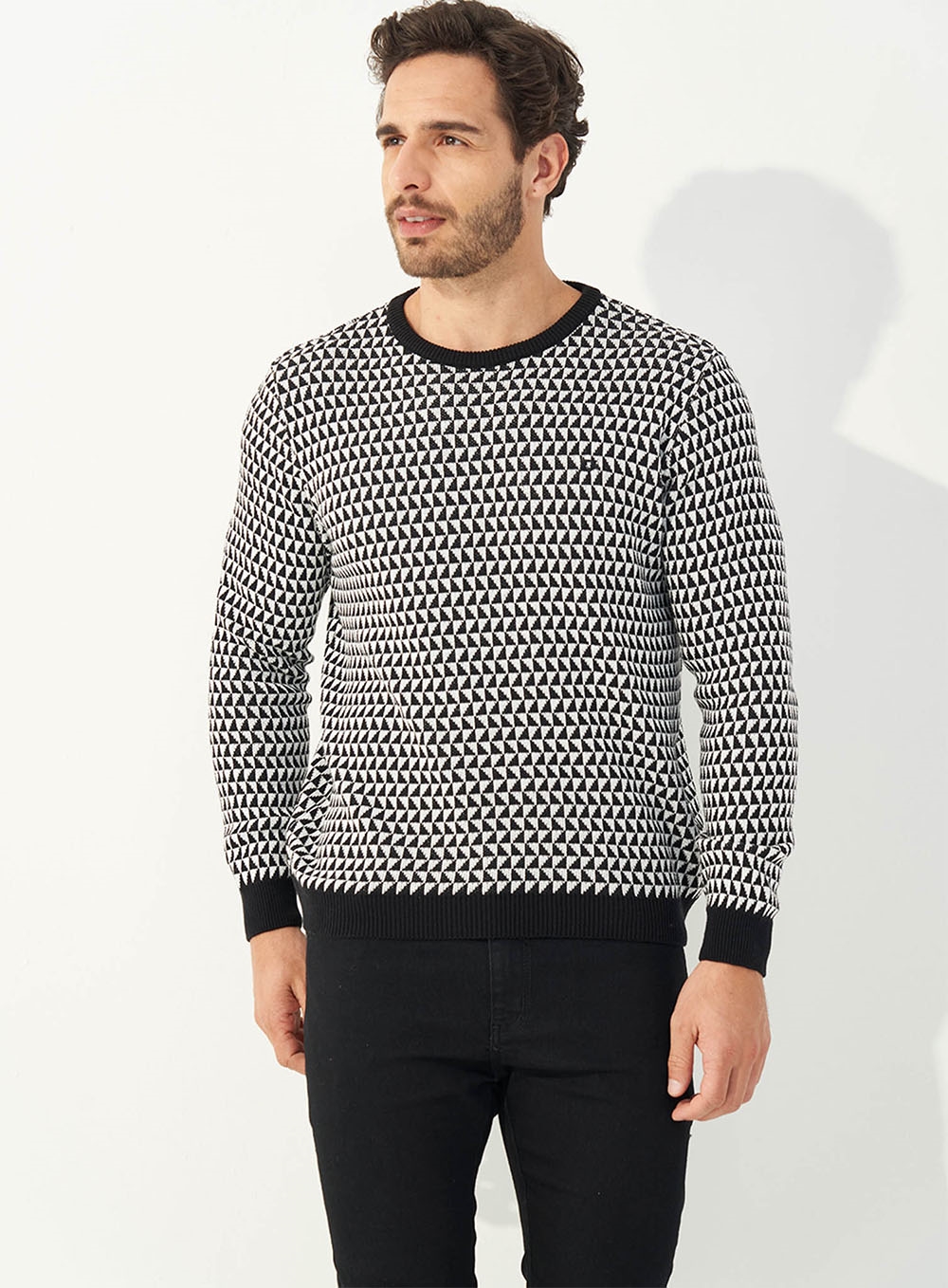 Suéter Tricô Bicolor Colcci