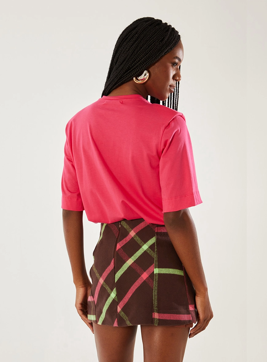Saia Slim Xadrez Estampado 2