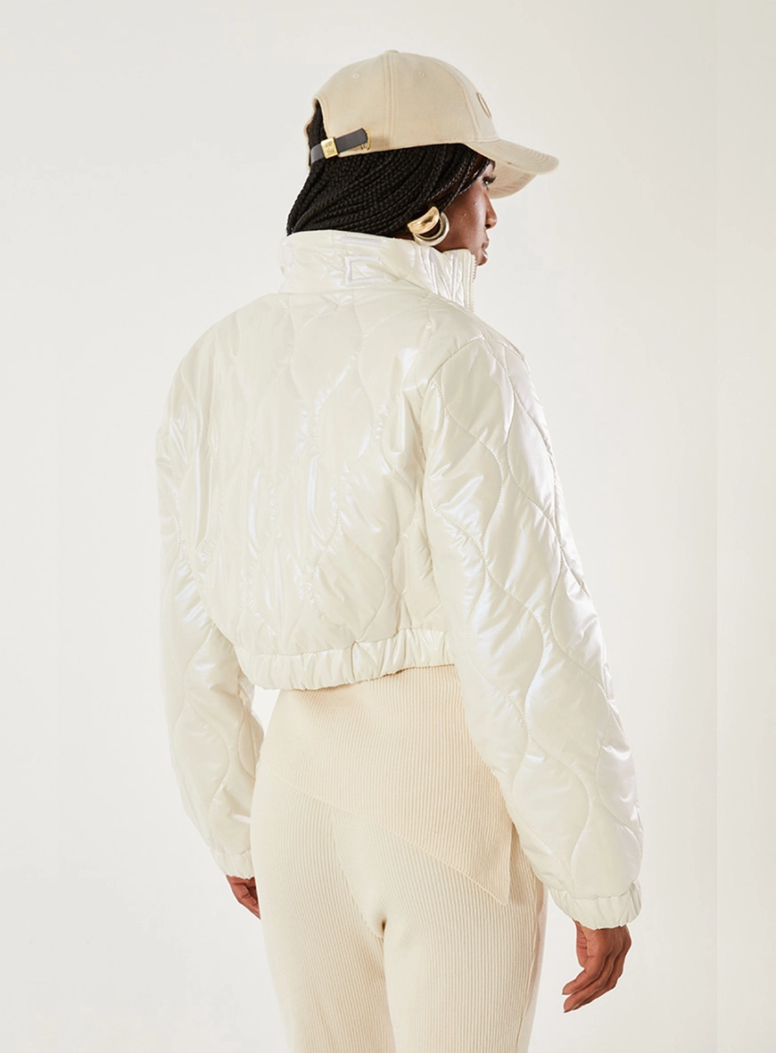 Jaqueta Puffer Acetinada Off 2