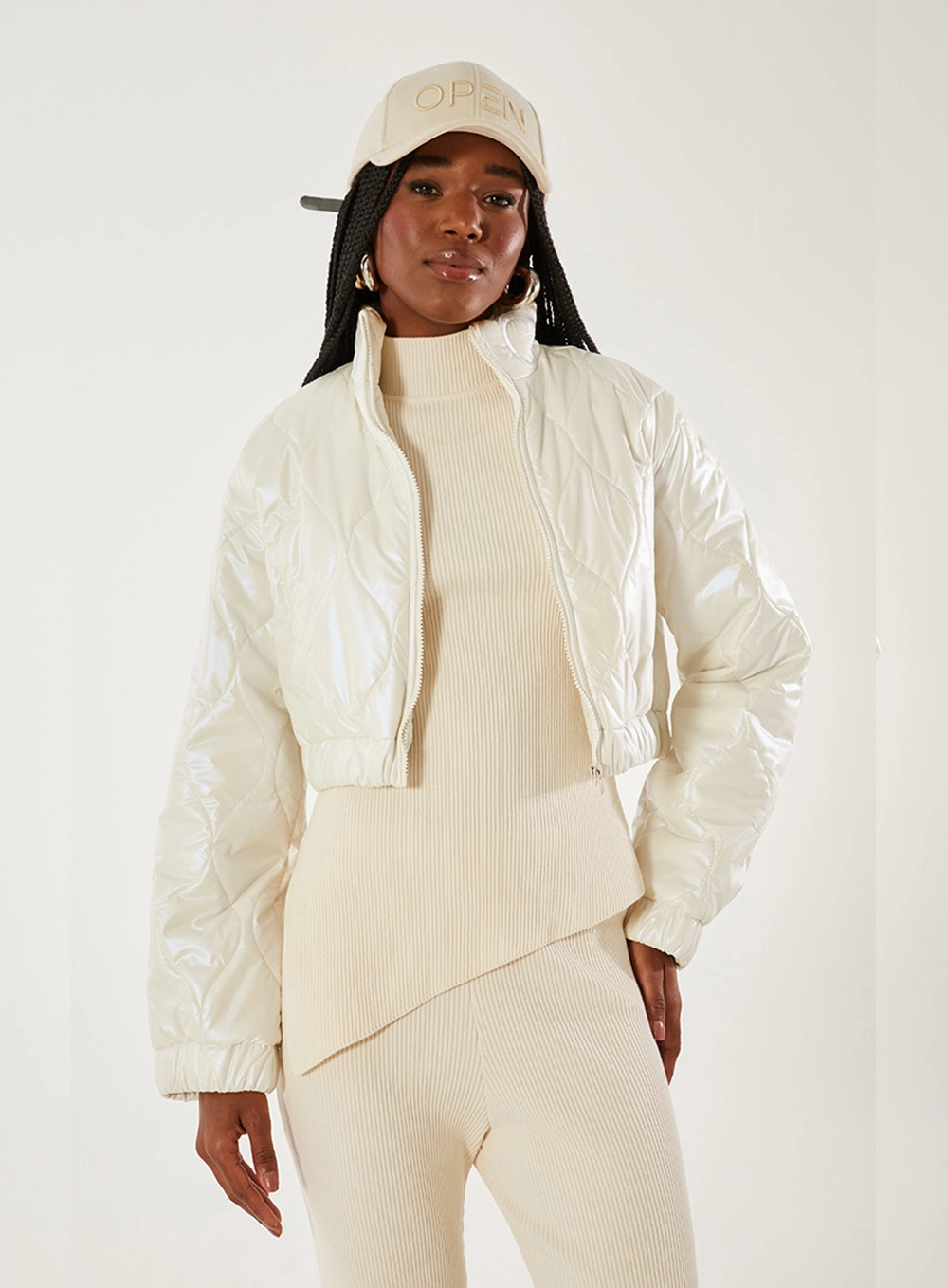 Jaqueta Puffer Acetinada Off 1