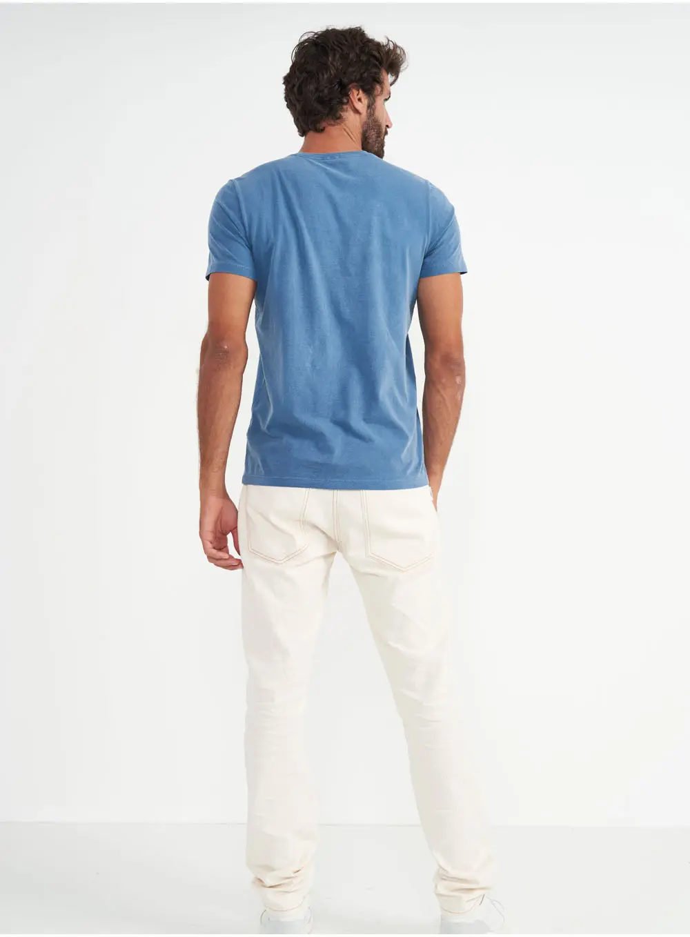 Camiseta Masculina Azul Estampada Sunset Dream Azul Windy Blue