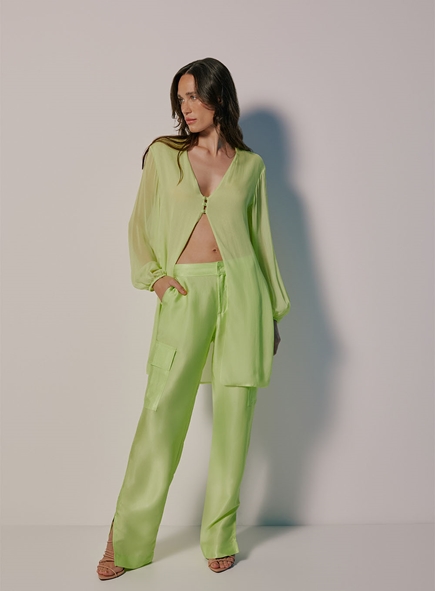 Blusa Fluida Manga Longa