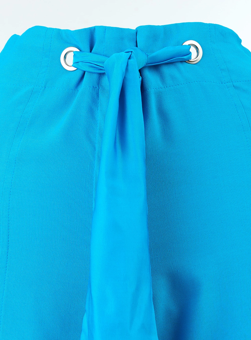 Calça Linho Com Ilhós E Faixa Azul 3