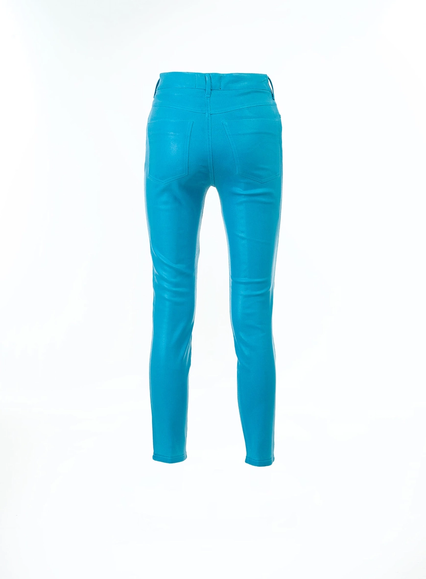 Calça Sarja Resinada Marina Azul  2