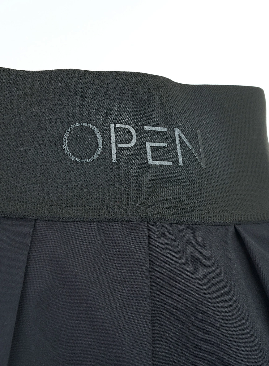 Short Open Com Elástico Preto 3