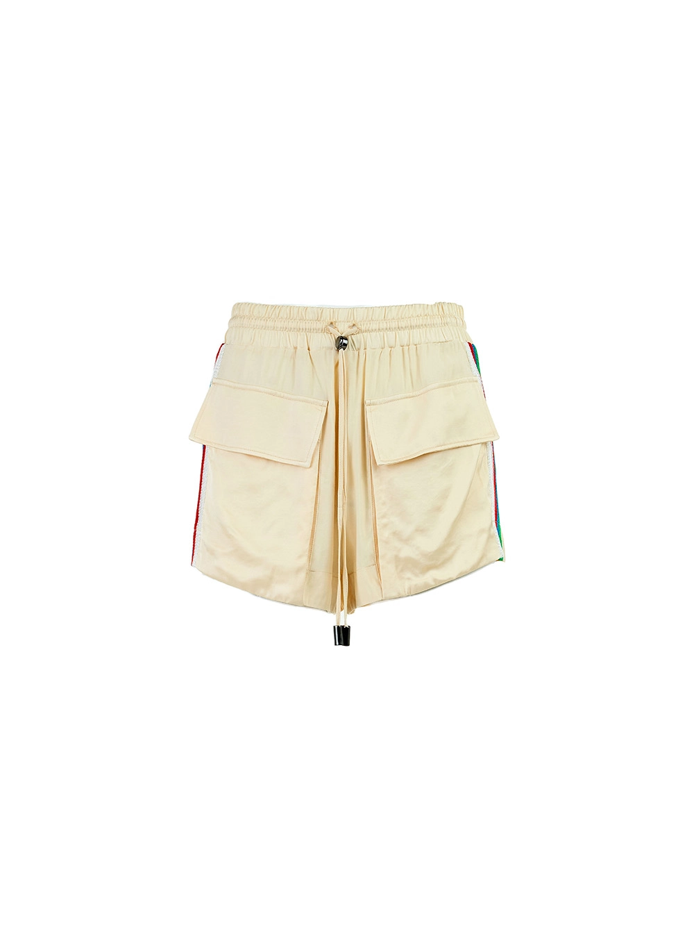Short Comfy Com Bolsos Frontais Bege 1