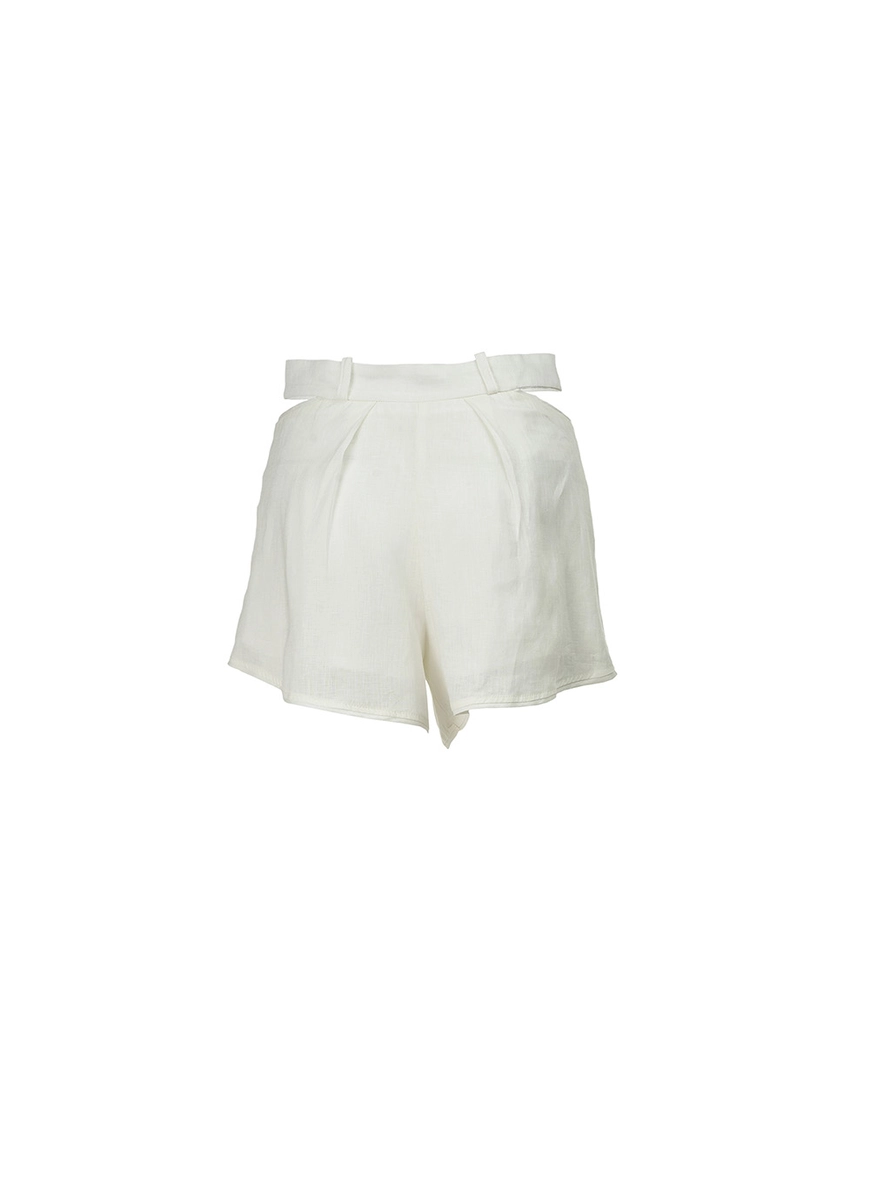 Short Linho Feminino Cintura Baixa Com Cut Out Off Shell 2