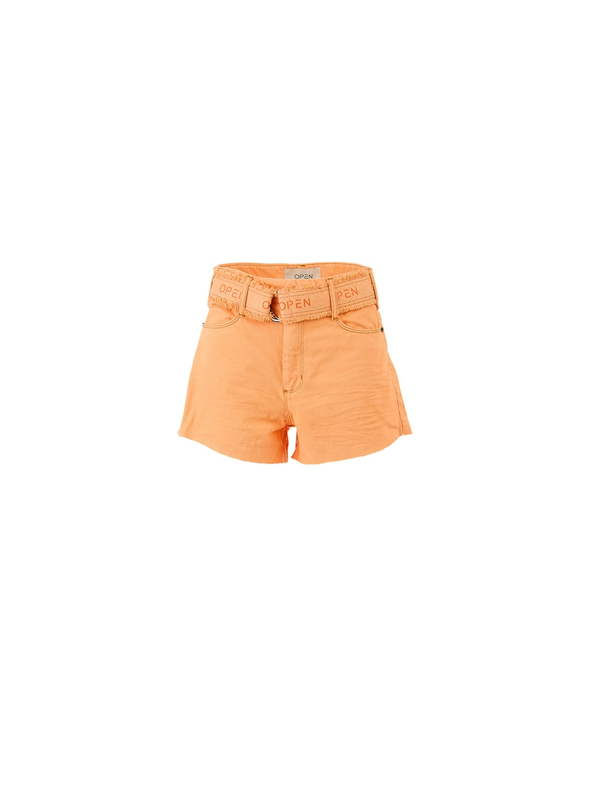 Short Sarja Mia Com Cinto Laranja 1