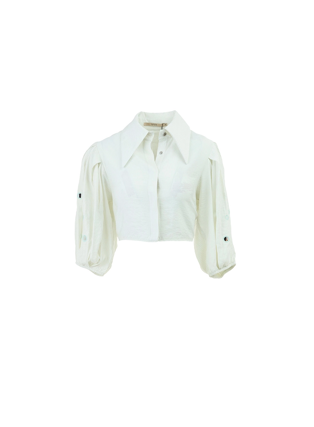 Camisa Cropped Listrada Com Bordado Listrado  1